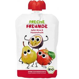 Органічне фруктове пюре Freche Freunde Яблуко, груша, маракуйя, 100 г (3647)