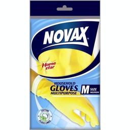 Хозяйственные латексные перчатки Novax М 1 пара желтые