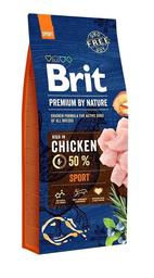 Сухой корм для собак с высокими физическими нагрузками Brit Premium Dog Sport, с курицей, 15 кг