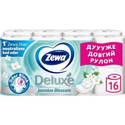 Туалетная бумага Zewa Deluxe Жасмин, трехслойная, 16 рулонов (39988)