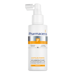 Кератолическая жидкость, которая уменьшает псориазную сыпь, Pharmaceris P Ichtilix-Forte, для кожи головы, 150 мл (E1463)