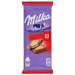 Молочный шоколад Milka с печеньем Лу, 87 г (623238)