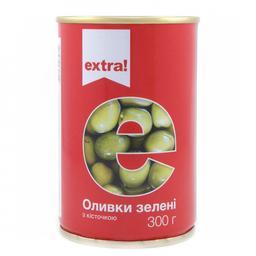 Оливки Extra! зелені з кісточкою 300 г (565551)