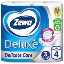Туалетная бумага Zewa Deluxe, трехслойная, 4 рулона