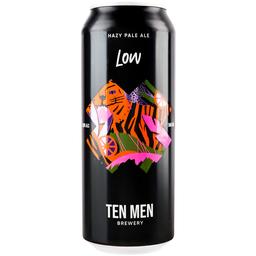 Пиво Ten Men Brewery Low Hazy Pale Ale, світле, 4,8%, з/б, 0,5 л