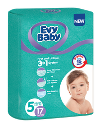 Подгузники Evy Baby 5 (11-25 кг), 17 шт.