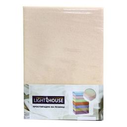 Простирадло на резинці LightHouse Jersey Premium, 160х200 см, персиковий (46524)