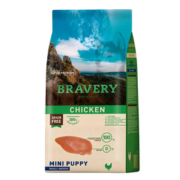 Сухой корм для щенков мелких пород Bravery Chicken Mini Puppy, с курицей, 2 кг