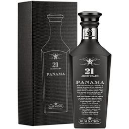 Ром Rum Nation Panama 21 yo Decanter Black, 43%, в подарунковій упаковці, 0,7 л