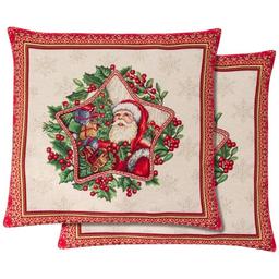 Наволочка новорічна Lefard Home Textile Niko гобеленова з люрексом, 45х45 см (732-242)