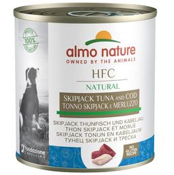 Влажный корм для собак Almo Nature HFC Dog Natural, с полосатым тунцом и треской, 290 г (5523)
