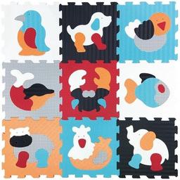 Дитячий розвиваючий ігровий килимок-пазл Baby Great Улюблені тварини, 92х92 см (GB-M2006)
