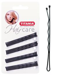 Зажими для волосся Titania, 7 см, чорні, 20 шт. (8060/7)