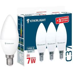 Світлодіодна лампа Enerlight С37, 7W, 4100K, E14, 3 шт. (C37E147SMDNFRX3)