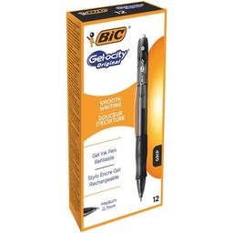 Ручка гелева BIC Gel-ocity Original, 0,35 мм, чорний, 12 шт. (829157)