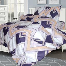 Комплект постельного белья Ярослав Бязь элегант евро бело-фиолетовый (428_ob541)