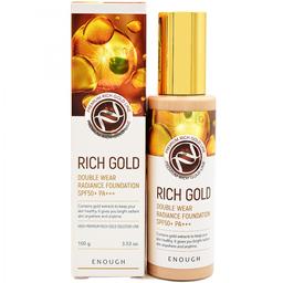 Тональний крем для обличчя Enough Rich Gold Double Wear Radiance Foundation Золото SPF50+ PA+++, відтінок 21, 100 мл