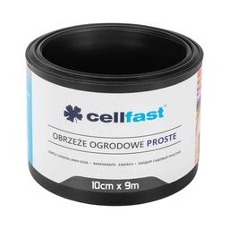 Стрічка газонна Cellfast, бордюрна, пряма, 10 см x 9 м, чорна (30-231H)