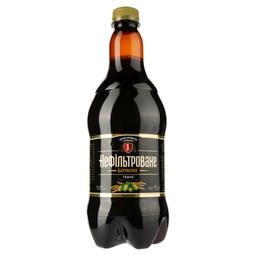 Пиво Перша приватна броварня Бочковое, темное, нефильрованное, 4,8%, 0,9 л (770492)