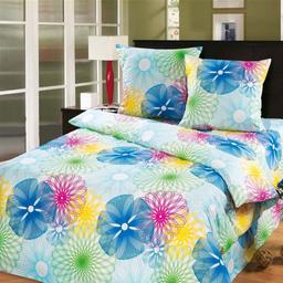Комплект постельного белья Lotus Top Dreams Cotton Цветная мелодия, евростандарт, бирюзовый, 4 единицы (5334)