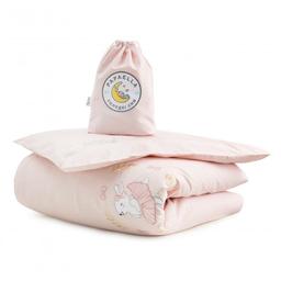 Комплект постільної білизни для немовлят в ліжечко Papaella Горошок, пудровий, 135х100 см (8-33347)