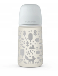 Бутылочка для кормления Suavinex Fox Истории лисицы, 270 мл, серый (307061)