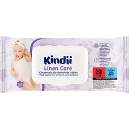 Вологі серветки Kindii Linen Care для немовлят, 50 шт.