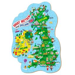 Пазл DoDo Мапа Великобританії та Ірландії, 100 елементів (301160)