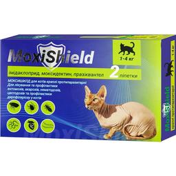 Капли противопаразитарные Fipromax MoxiShield для котов 1-4 кг 2 пипетки 0.4 мл