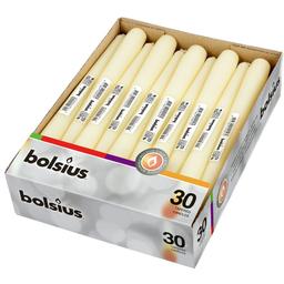 Свечи Bolsius конусные, 24,5х2,4 см, кремовый, 30 шт. (359705.1)