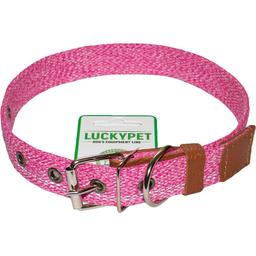 Ошейник одинарный Lucky Pet Melange, светоотражающий, 37-52х2,5 см, розовый