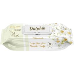 Вологі серветки Dolphin Chamomile з клапаном 72 шт.