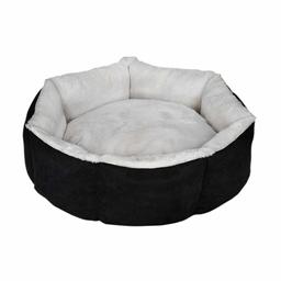 Лежак для тварин Milord Cupcake, круглий, чорний з сірим, розмір M (VR02//3329)