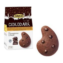 Печиво Crich Ciokodark з шоколадними дропсами 300 г