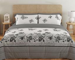 Комплект постельного белья ТЕП Soft dreams Black Butterfly двуспальный черный с белым (2-03858_25995)