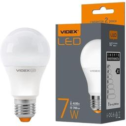 Світлодіодна лампа LED Videx A60e 7W E27 4100K (VL-A60e-07274)
