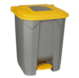 Бак для мусора Planet с педалью, 50 л, серо-желтый (UP208*)