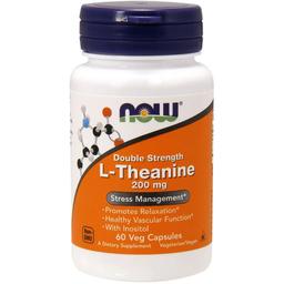 L-Теанін Now L-Theanine Stress Management 200 мг 60 капсул
