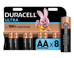 Лужні батарейки пальчикові Duracell Ultra 1,5 V АA LR6/MX15000, 8 шт. (5004807)