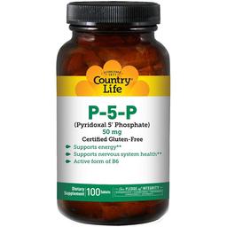 P-5-P Пиридоксальфосфат Country Life 50 мг 100 таблеток