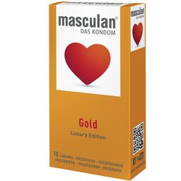 Презервативы Masculan Gold золотого цвета 10 шт.