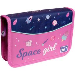 Пенал жесткий Yes HP-03 Space Girl, 13х21х3 см, розовый (533119)