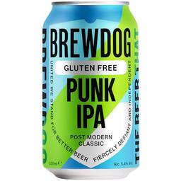 Пиво BrewDog Punk IPA Gluten Free, светлое, 5,4%, ж/б, 0,33 л
