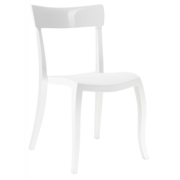 Стул Papatya Hera-S, белое сиденье, верх белый (398916)