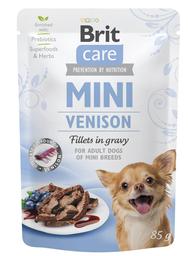 Беззерновий вологий корм для собак мініатюрних порід Brit Care Mini pouch, філе дичини в соусі, 85 г