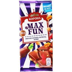 Шоколад молочний Корона Max Fun Карамель, мармелад і печиво 150 г (918395)