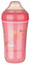 Чашка-непроливайка з м'яким носиком Baby-Nova, 300 мл, рожевий (3965426)