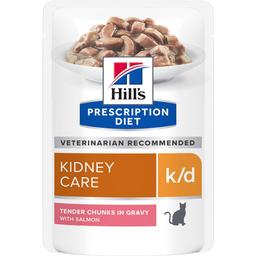 Влажный корм для кошек Hill’s Prescription Diet k/d, поддержка функции почек, с лососем, 85 г