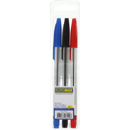 Кулькові ручки Buromax Classic, 3 кольори, 3 шт. (BM.8433)