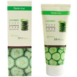 Пенка для умывания FarmStay Cucumber Pure Cleansing Foam на огуречном экстракте 180 мл